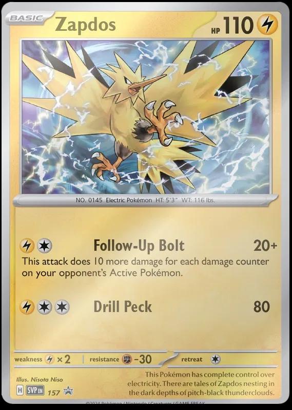 Zapdos #157 Pokemon Promo