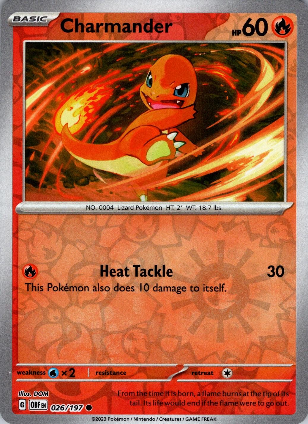 Charmander [Reverse Holo] #26 Pokemon Obsidian Flames