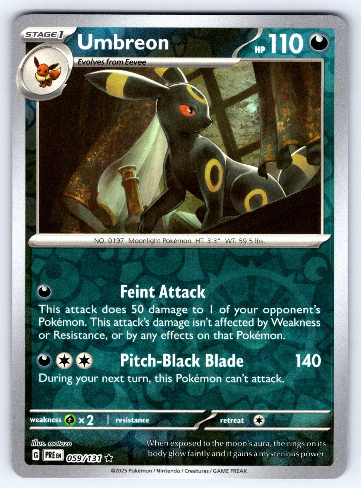 Umbreon [Reverse] #59 Pokemon Prismatic Evolutions
