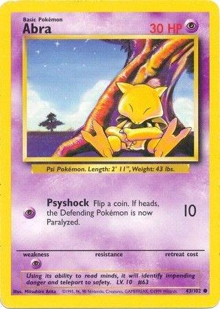 Abra #43 Pokemon Base Set