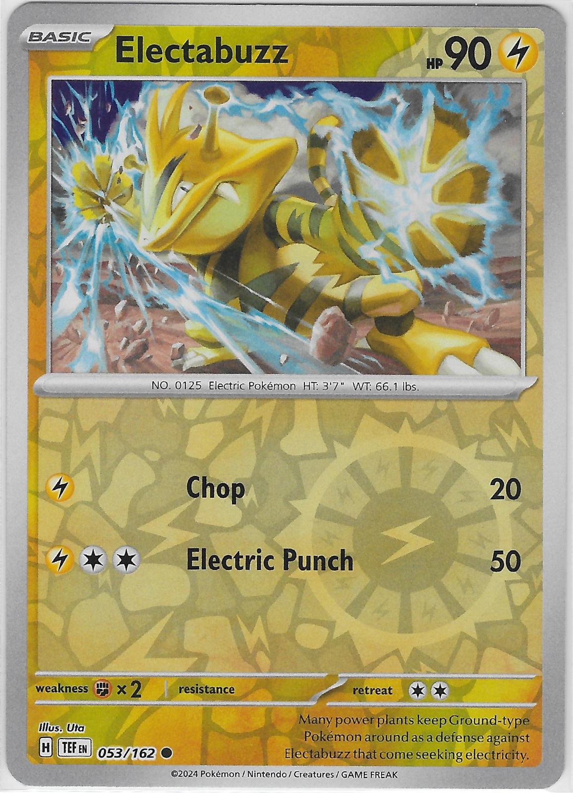 Electabuzz [Reverse Holo] #53 Pokemon Temporal Forces