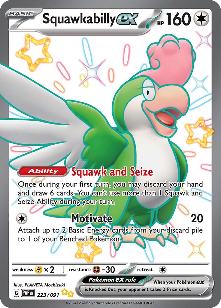 Squawkabilly ex #223 Pokemon Paldean Fates