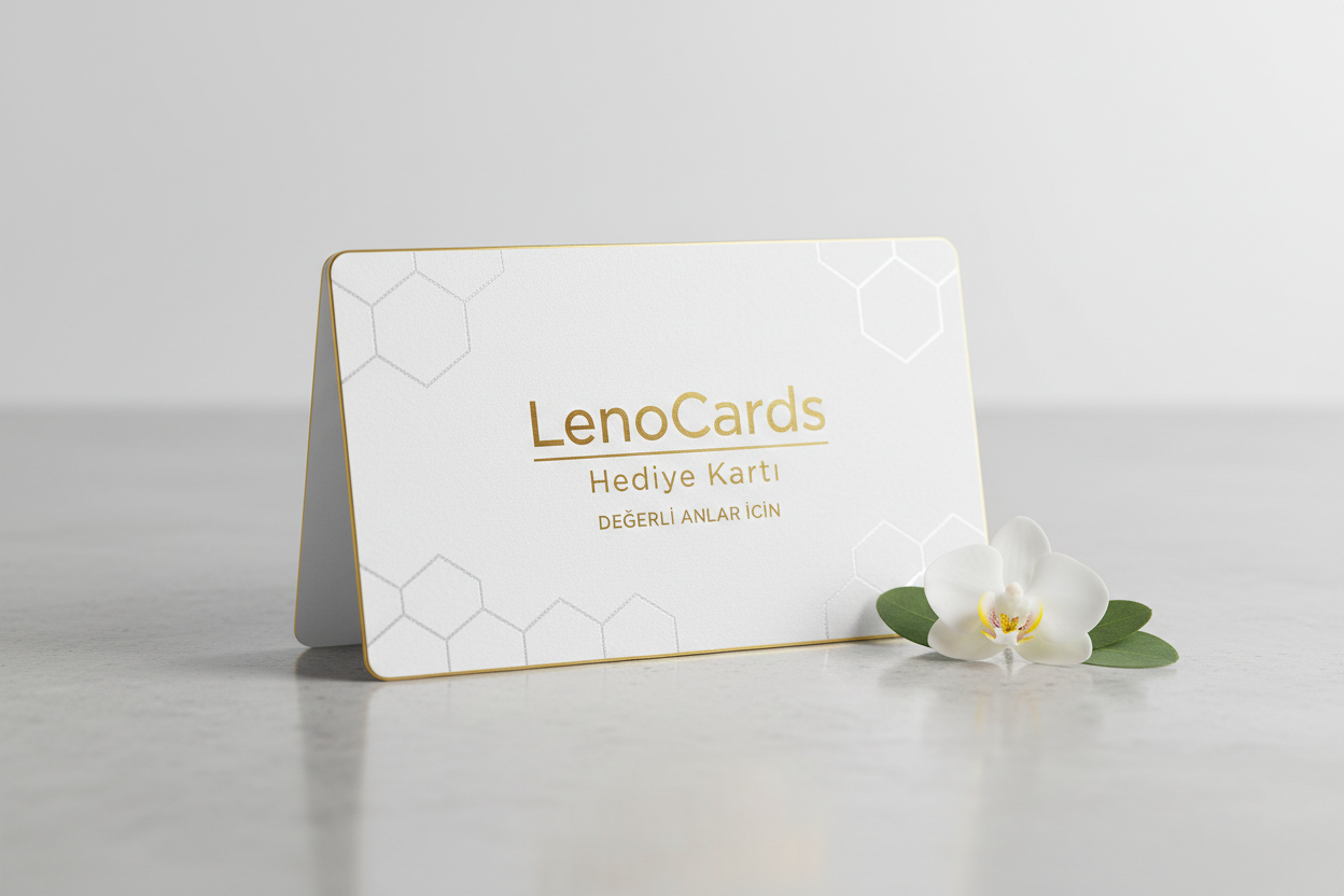 "LenoCards Hediye Kartı" yazılı bir ürün görseli